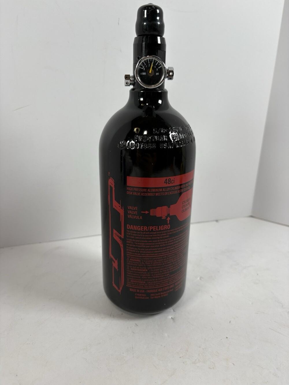 JT 48ci 3000 PSI Aluminum HPA Paintball Tank Regulator Hydro 09/2021